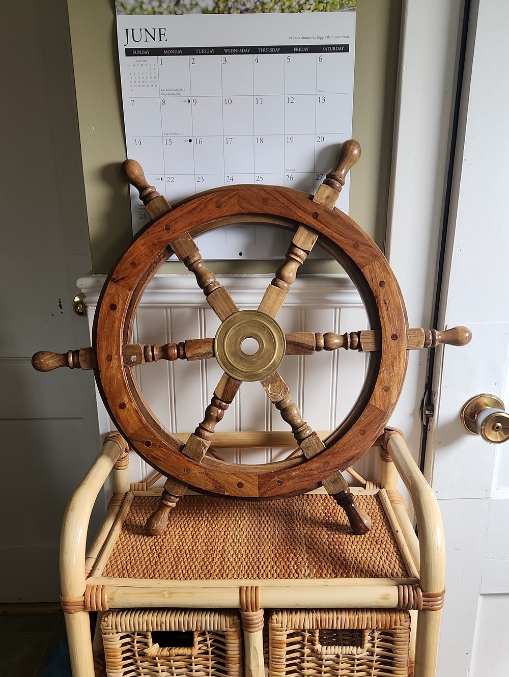 Wooden Ship Wheel